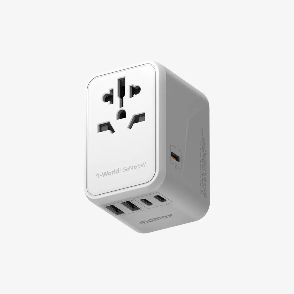 1-World GaN AC Travel Adapter 65W