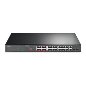 24-Port 10/100Mbps   2-Port Gigabit Unmanaged PoE  Switch