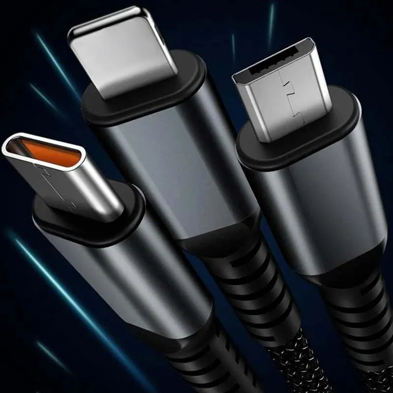 3-in-1 100 Watt Data Cable