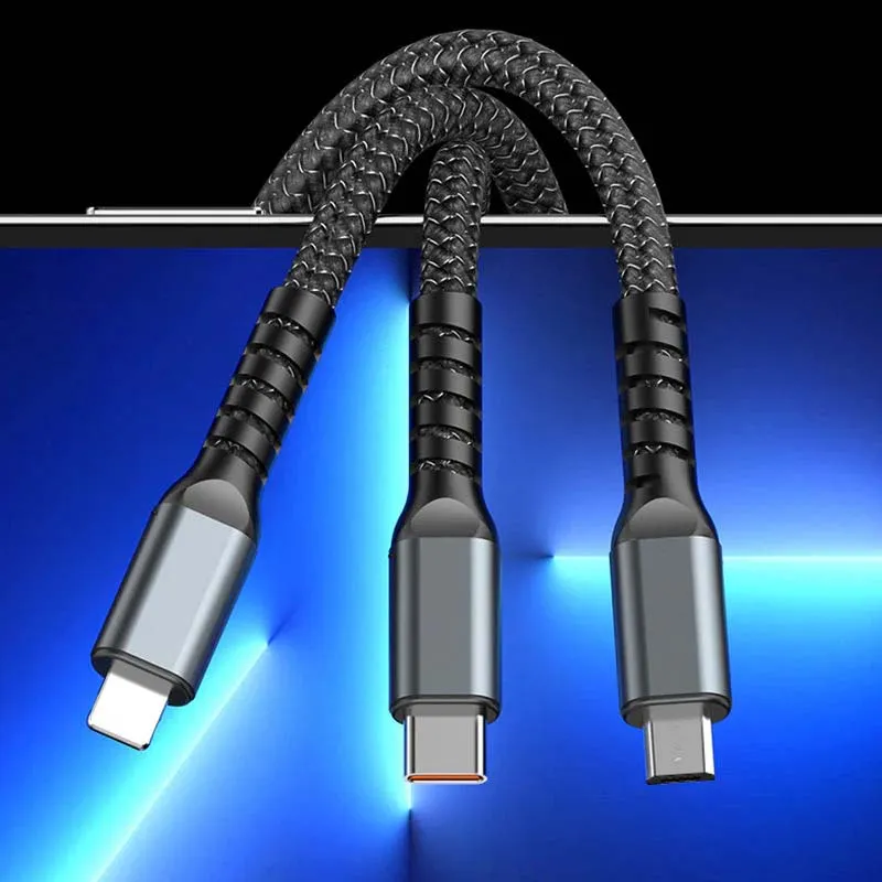 3-in-1 100 Watt Data Cable