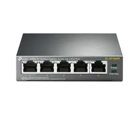 5-Port 10/100Mbps Ethernet Switch with 4-Port PoE, Desktop