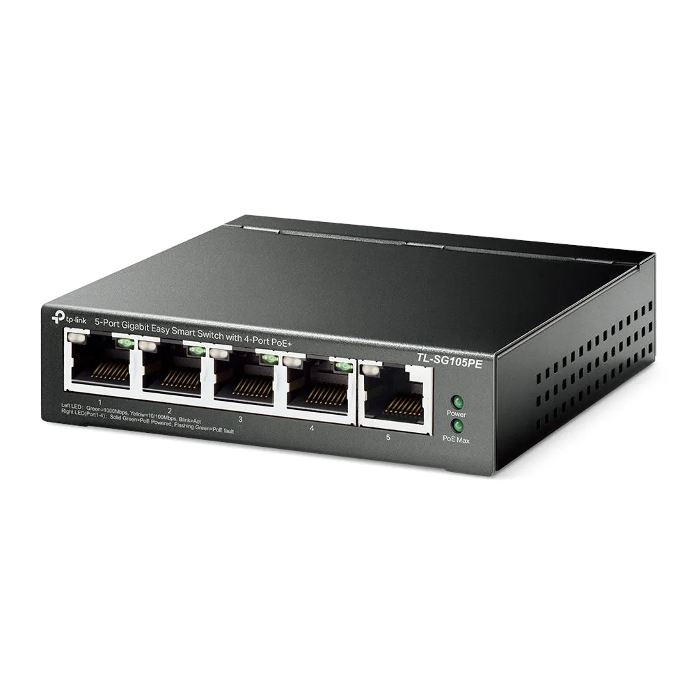 5-Port Gigabit Easy Smart Switch with 4-Port PoE 