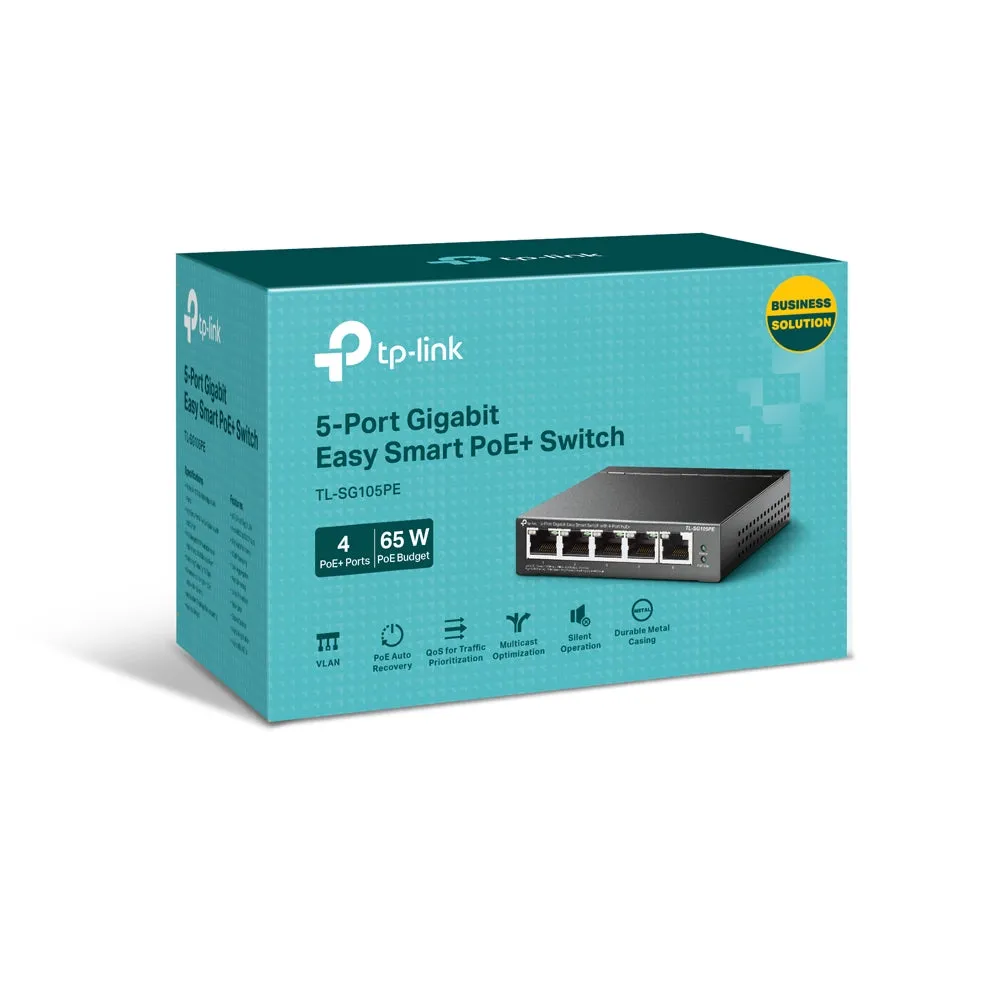 5-Port Gigabit Easy Smart Switch with 4-Port PoE 