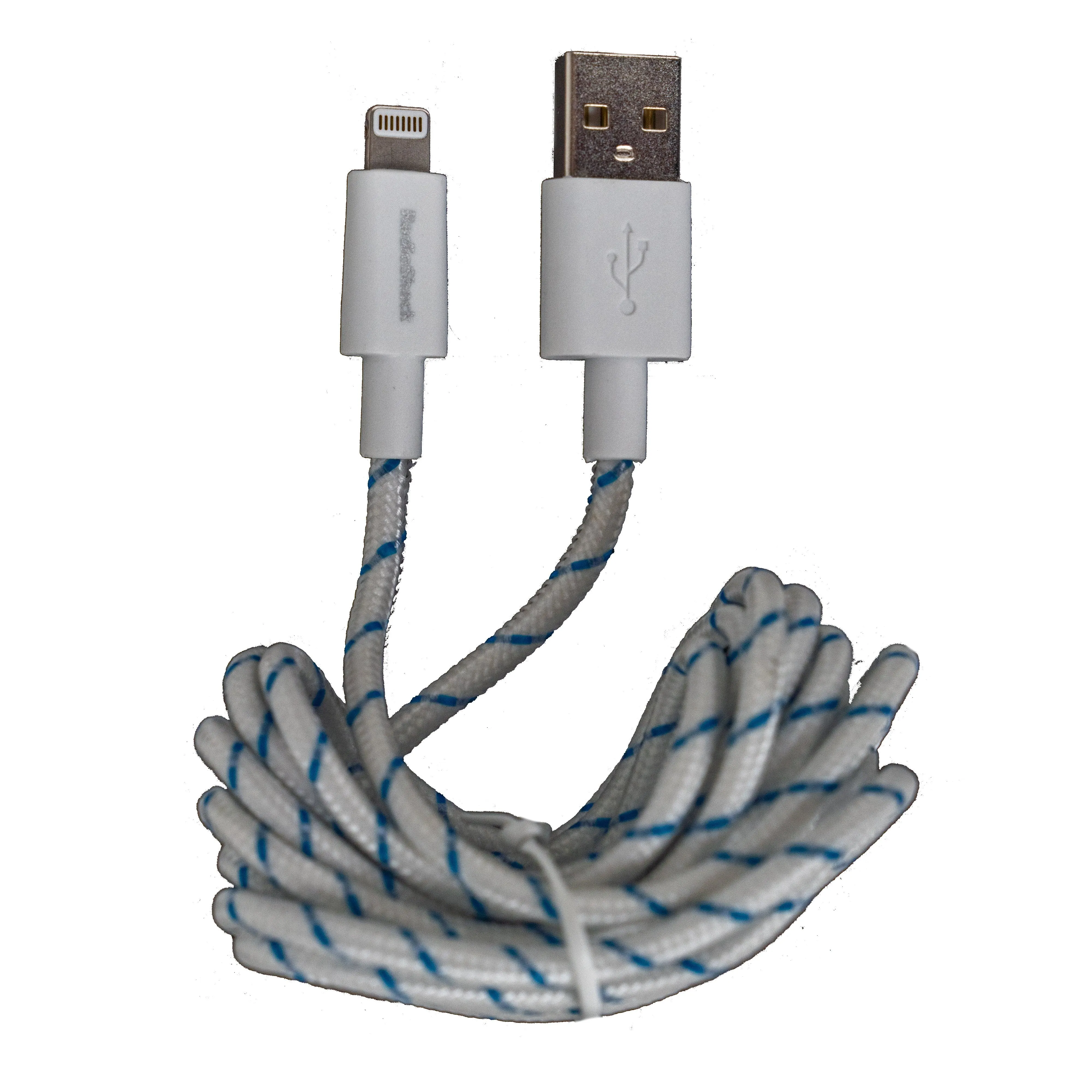 6-Foot Lightning to USB Charge and Sync Braided Cable - White