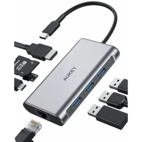 8-in-1 USB C Hub with 4K HDMI, Ethernet, 100W PD Charging & More