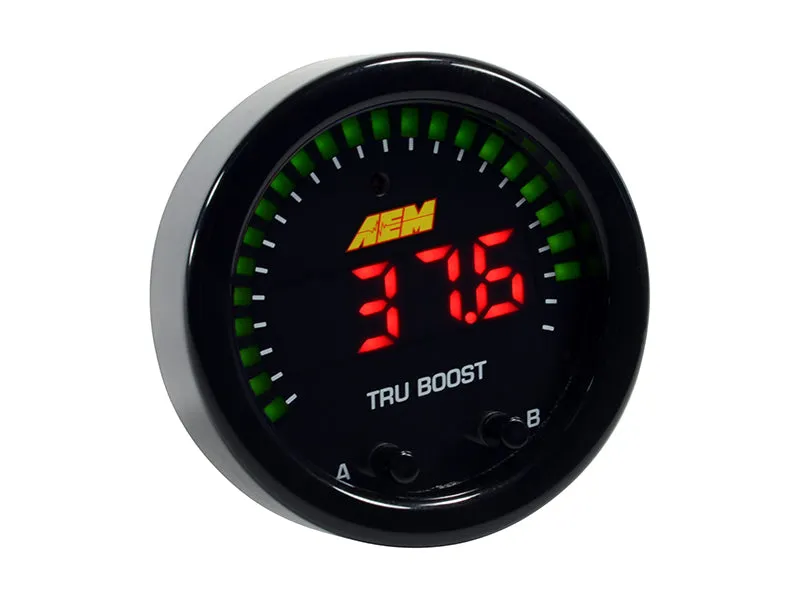 AEM Tru-BoostX Boost Controller - Programmable - Gauge Type - Electric - Digital - 2-1/16" Diameter - Black Face