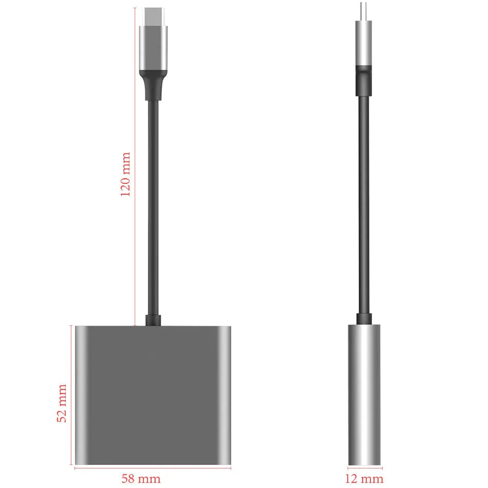 Airsky USB-C To HDTV Multiport Adapter (HC-04A)