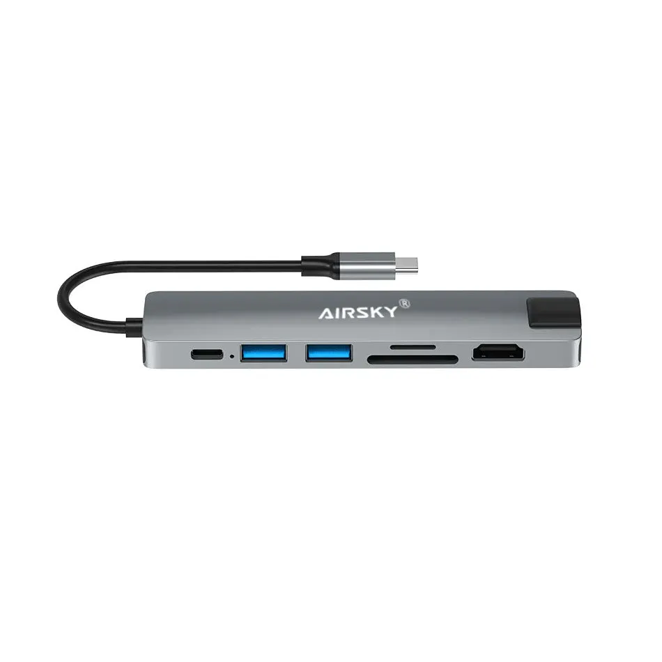 Airsky USB-C To HDTV To Hub Docking 7 In 1 (HC-13LC)