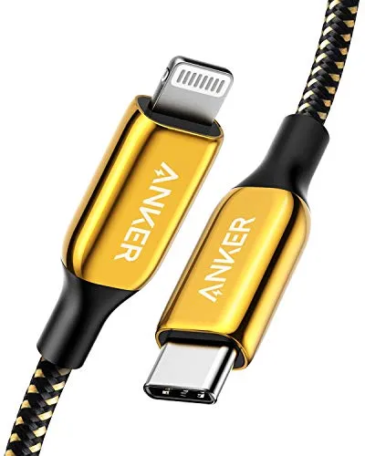 Anker 2020 Special Edition 24K Gold USB C to Lightning Cable (6 ft) Powerline  III, MFi Certified Lightning Cable for iPhone SE / 11/11 Pro / 11 Pro Max/X/XR/XS Max, Supports Power Delivery