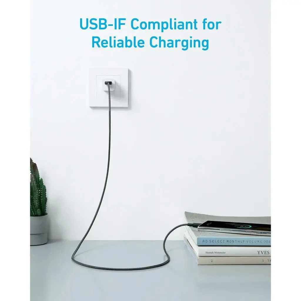 Anker 322 PowerLine USB A to USB C Fast Charging 6ft/1.8m Cable A81H6