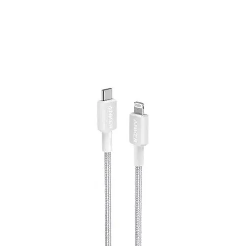 Anker 322 USB-C to Lightning Cable (3ft Braided) - White