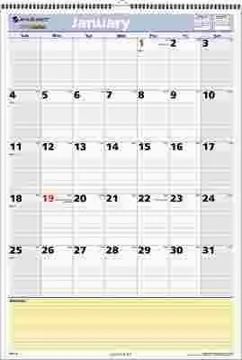 At-A-Glance Quicknotes Monthly Wall Calendar 13 Month January-January 15-1/2 X 22-3/4