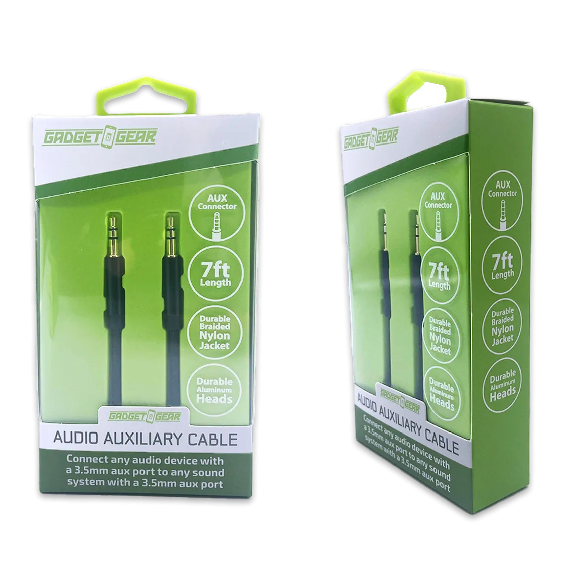 Auxiliary Audio Cable 7FT - 3 Pieces Per Pack 24637