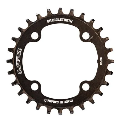 B-Spire C/Ring Snaggletooth Nw 4X80,28T,Sram 12Spd,Black Snaggletooth N/W Sram 12 Spd Chainring Blackspire Chainrings