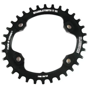 B-Spire C/Ring Snaggletooth Nw 4X96,30T,9-12Spd,Xt,Oval,Blck Snaggletooth N/W Xt 12 Spd Oval Chainring Blackspire Chainrings