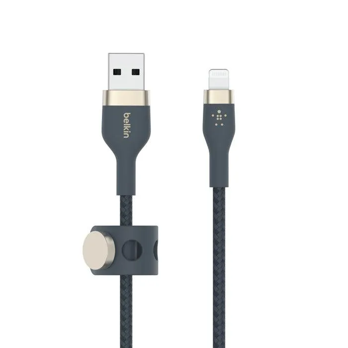 Belkin Boost Charge Pro Flex USB A Cable with Lightning Connector - Blue