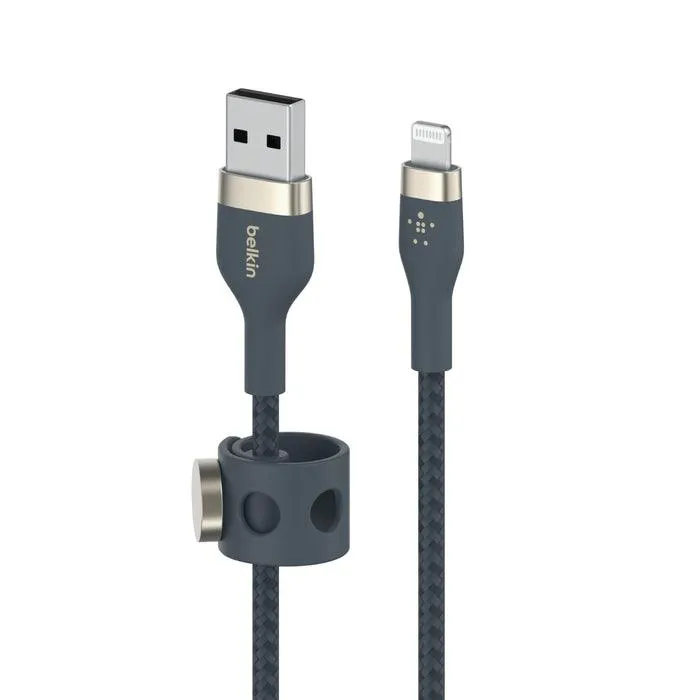 Belkin Boost Charge Pro Flex USB A Cable with Lightning Connector - Blue