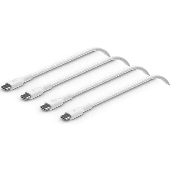 BELKIN BoostCharge USB Type-C to USB Type-C 1m Braided Cable 2-pack White