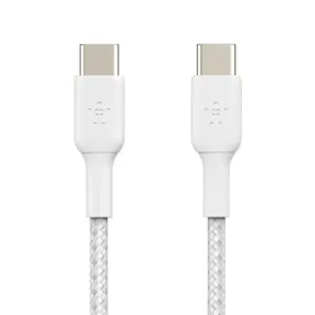 BELKIN BoostCharge USB Type-C to USB Type-C 1m Braided Cable 2-pack White