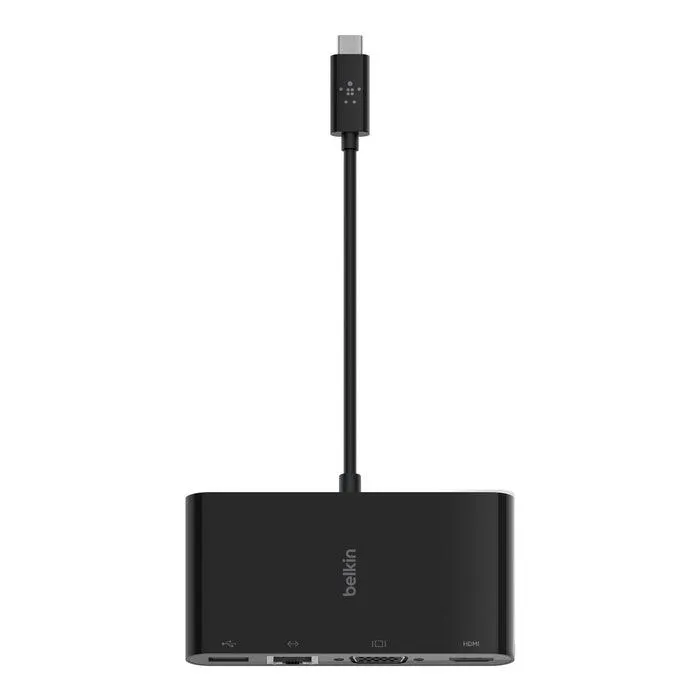 Belkin USB C Multimedia Adapter with Ethernet & 4K HDMI - Black