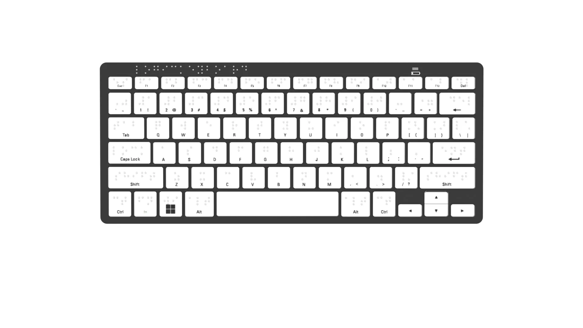 Braille QWERTY Keyboards (with and without Large Print)