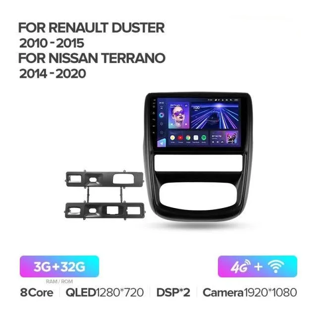 Car Dealz Elite 4G Data Model 10.2" Android 12.0 For Renault Duster 1 2010 - 2015 For Nissan Terrano 2014-2020