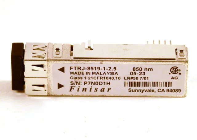 Finisar 2GB SFF 2X5 850nm Fiber Tranceivers FTRJ-8519-1-2.5