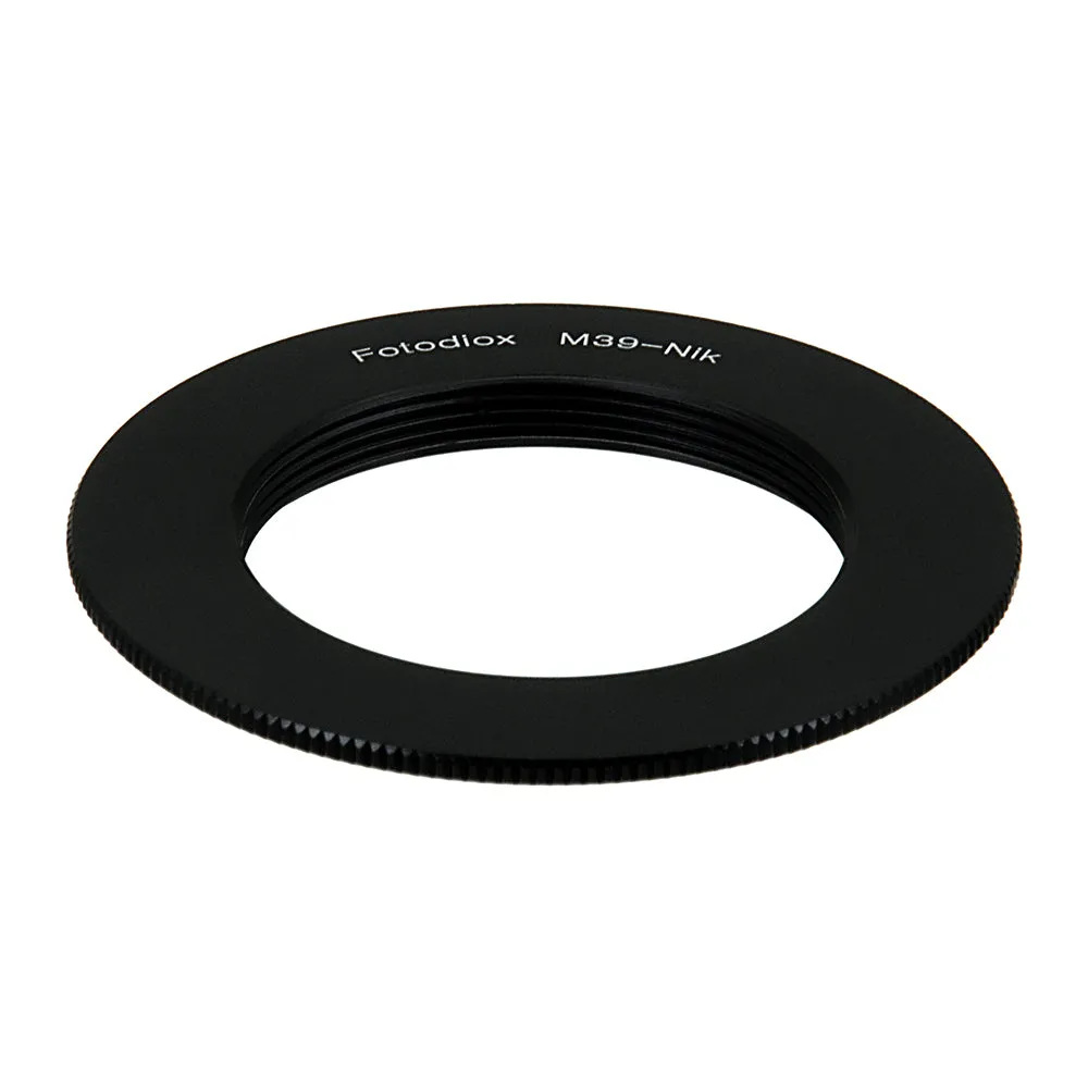 Fotodiox Lens Mount Adapter - M39 (x1mm Pitch TPI is 25.4) Screw Mount Russian M39 Thread Mount Lens to Nikon F Mount SLR Camera Body