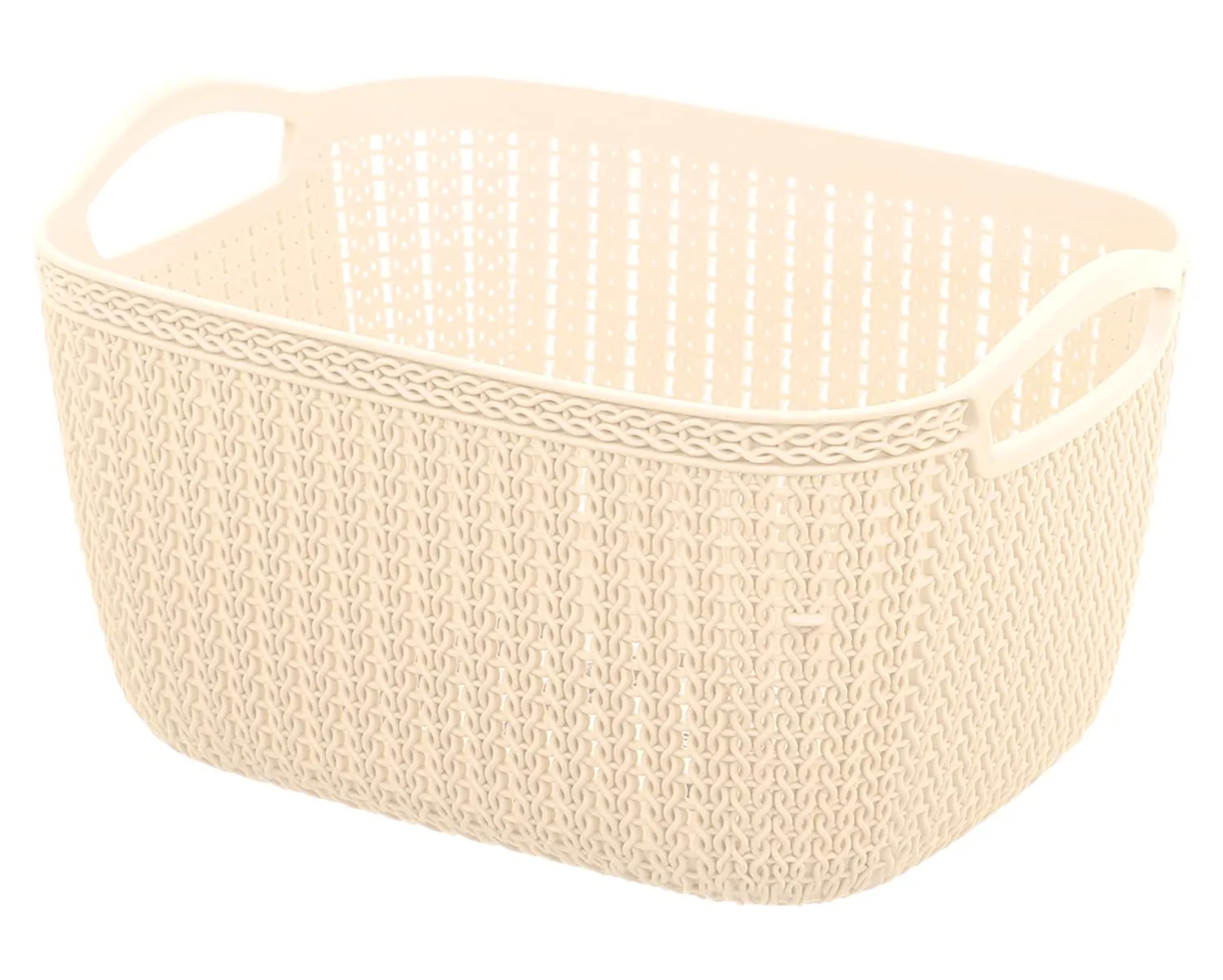 Heart Home Q-5 Multiuses Designer Unbreakable Plastic Storage Basket/Organizer/Bin For Home, Kitchen, Bathroom, Office Use Pack of 4 (Beach)-50HH01619