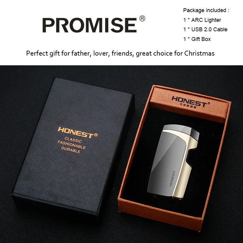 HONEST Arc Lighter X Plasma Lighter Rechargeable USB Lighter Electric Lighter for Cigarette with LED Display Power