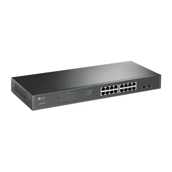 JetStream 16-Port Gigabit Easy Smart PoE  Switch with 2 SFP Slots