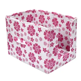 Kuber Industries Flower Print Non Woven Shirt Stacker/Shirt Organizer Wardrobe Organizer (Pink)