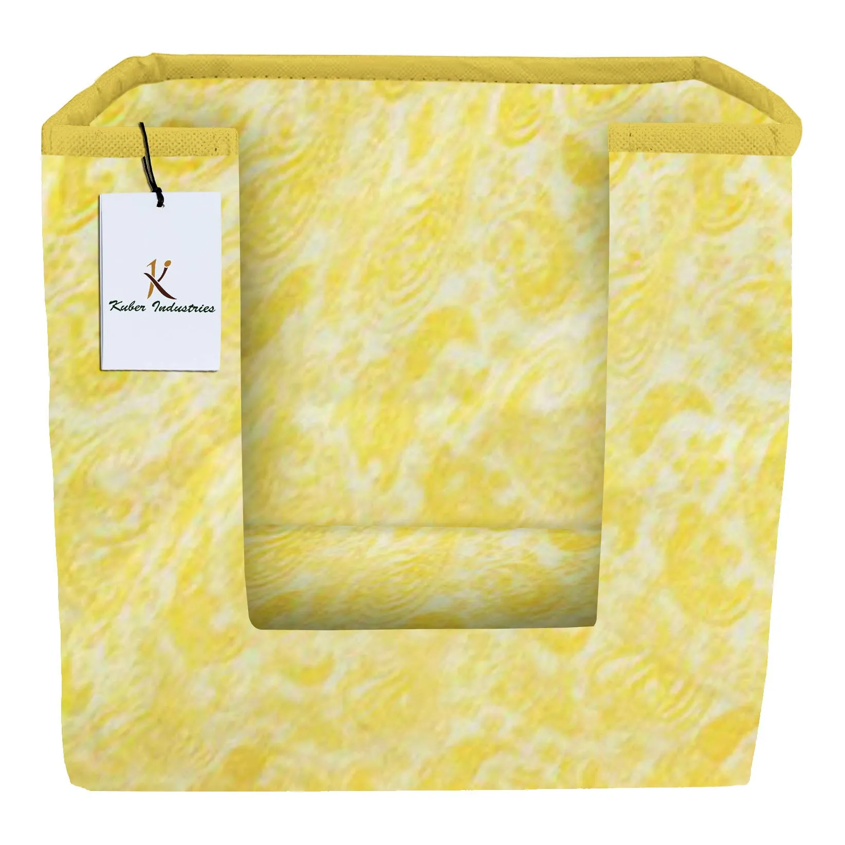 Kuber Industries Leaf Printed 6 Piece Non Woven Shirt Stacker Wardrobe Organizer Set, (Gold) - CTKTC035060