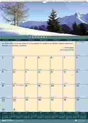 Landscapes Monthly Wall Calendar 12 X 16-1/2