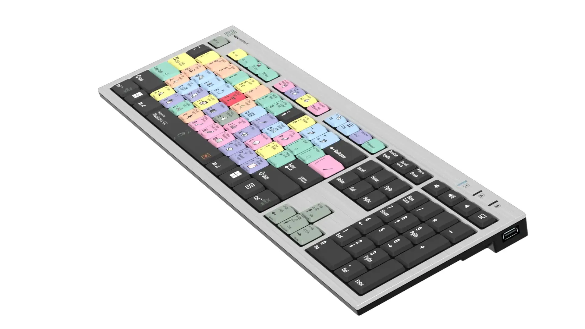 Enhanced LogicKeyboard for Adobe Illustrator CC (PC) - Slim Line US Layout (LKBU-ILSTCC-AJPU-US)