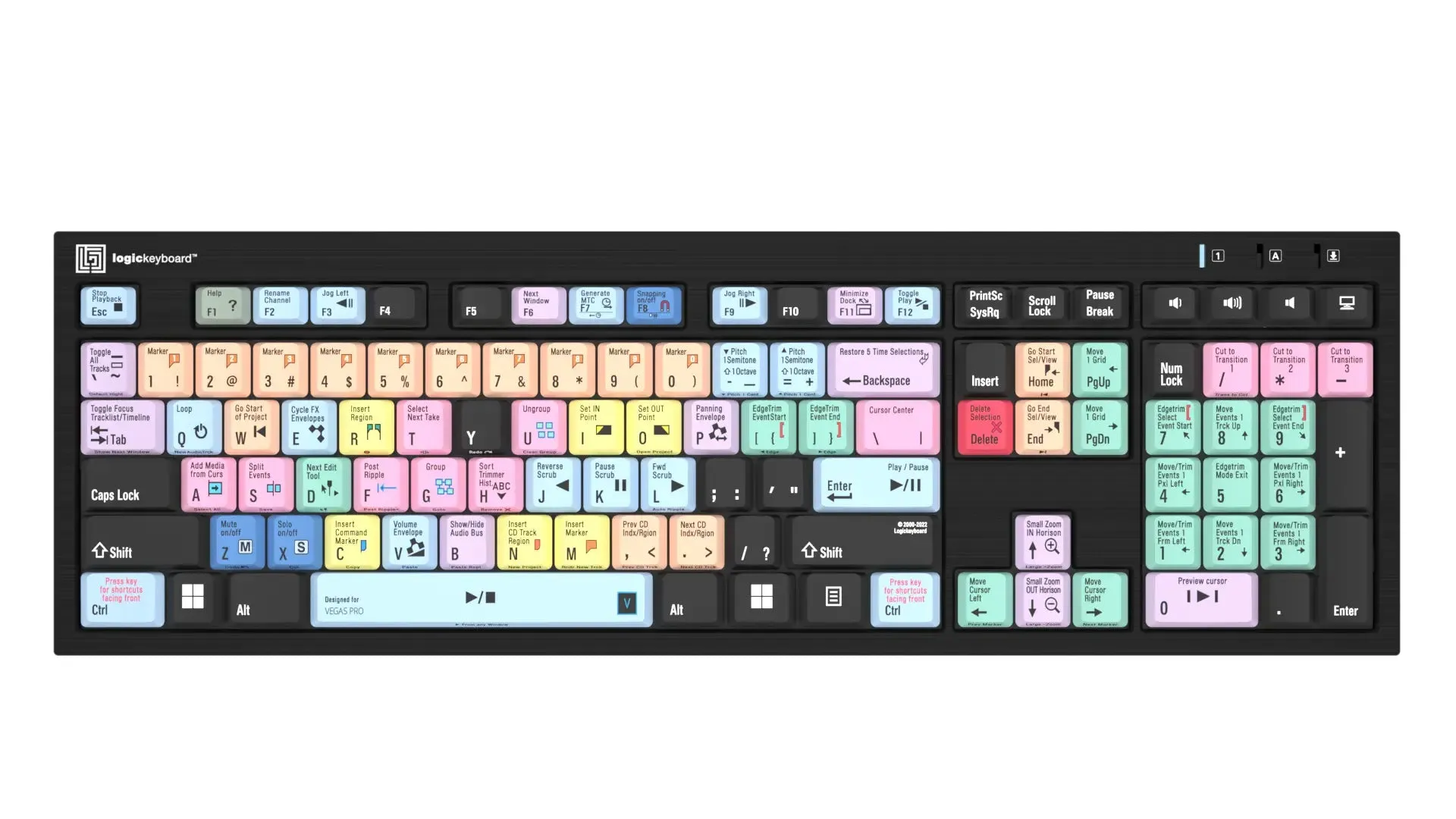 LogicKeyboard Vegas Pro PC Nero Line US LKBU-VEGAS-BJPU-US