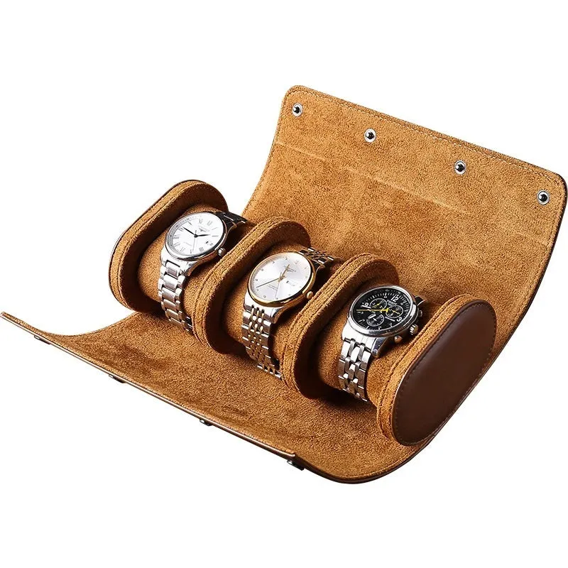 Luxury Leather Watch Storage Orgonizers Travel Boxes for 1/2/3 Slots