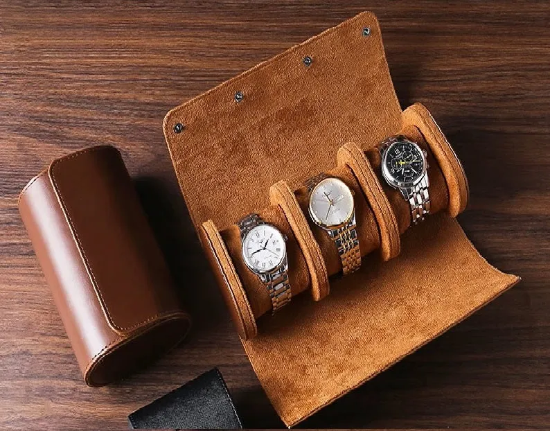 Luxury Leather Watch Storage Orgonizers Travel Boxes for 1/2/3 Slots