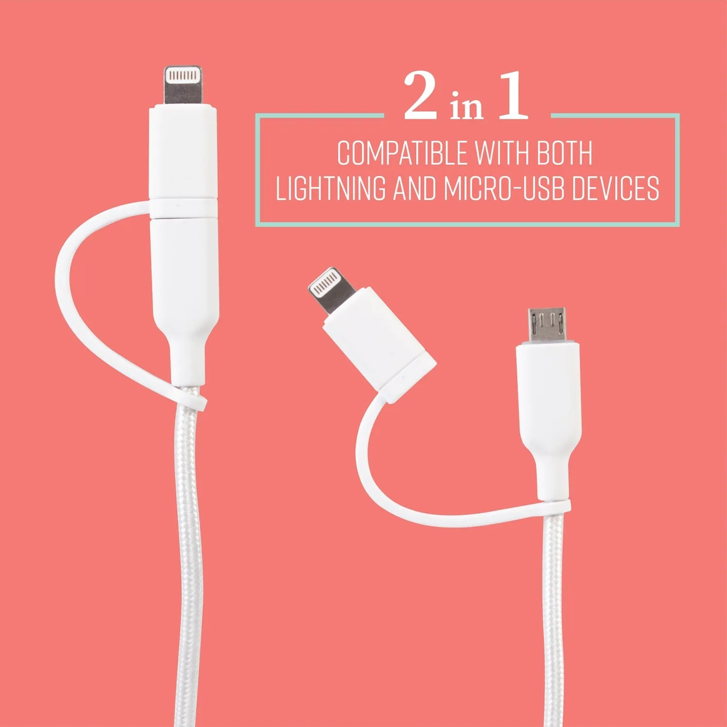 Mochic 6ft 2-1 Micro USB to Lightning Cable