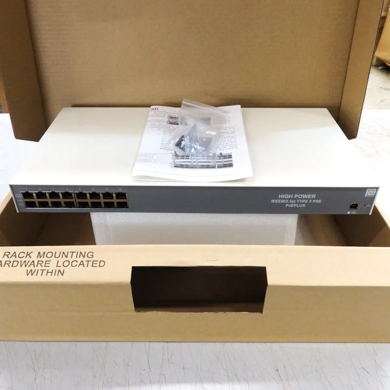 Phihong 8-Port IEEE802.3at/PoEPLUS Midspan Power Over Ethernet POE576U-8AT