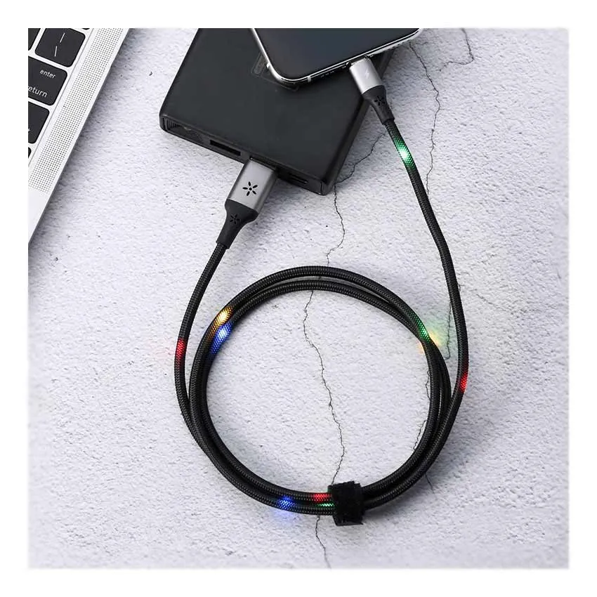 Remax Luminous Lightning USB Cable 1m RC-133i Black