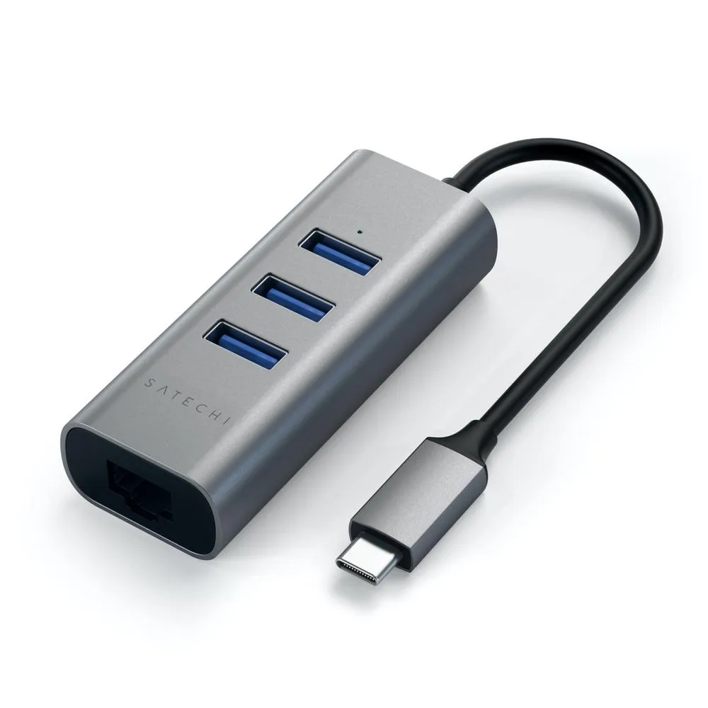 Satechi USB-C 2-in-1 USB 3. 3-Port Hub & Ethernet