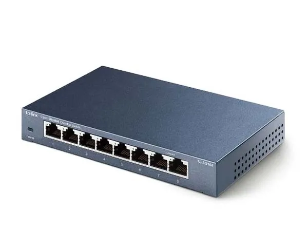 Unmanaged 8 Port Ethernet Switch, 10/100/1000Mbps Desktop