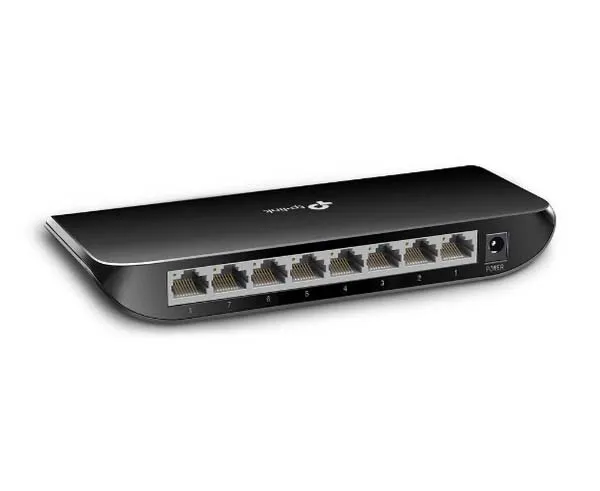 Unmanaged 8 Port Ethernet Switch, 10/100/1000Mbps