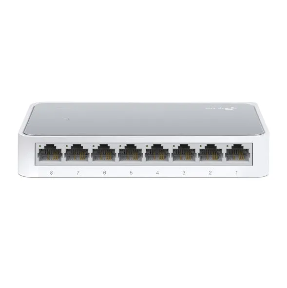 Unmanaged 8 Port Ethernet Switch, 10/100Mbps