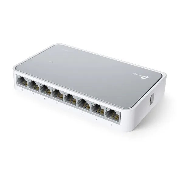 Unmanaged 8 Port Ethernet Switch, 10/100Mbps