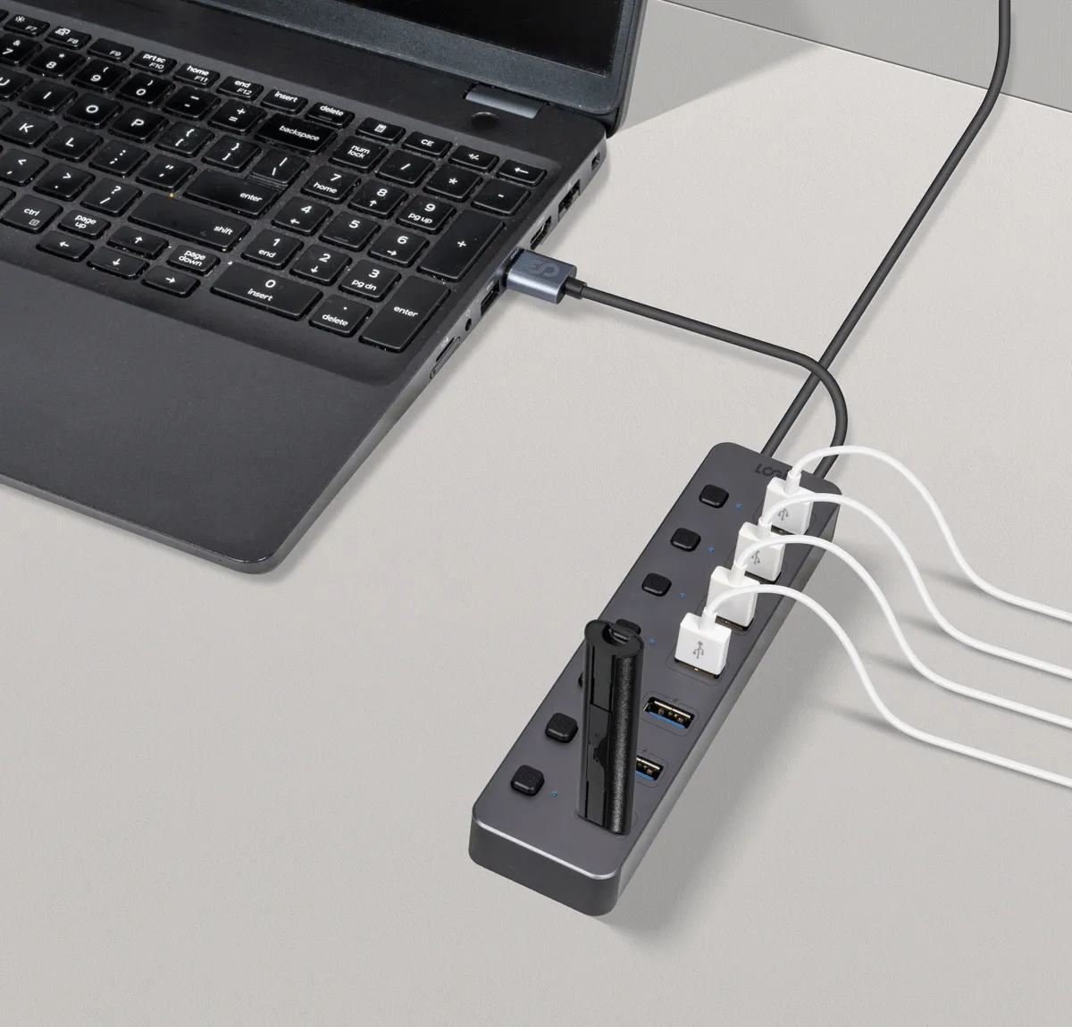 USB-A 7-Port Power Hub