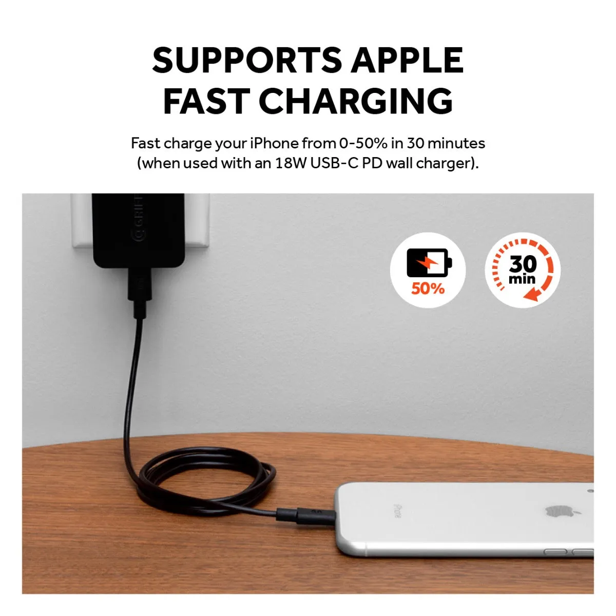 USB-C to Lightning Cable - 4FT