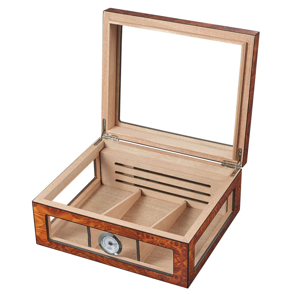 Visol Lorenzo See-Thru Glasstop Humidor